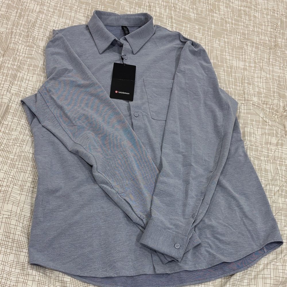 lululemon athletica Casual Gray Button Down Shirt